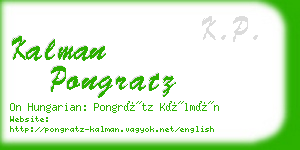 kalman pongratz business card